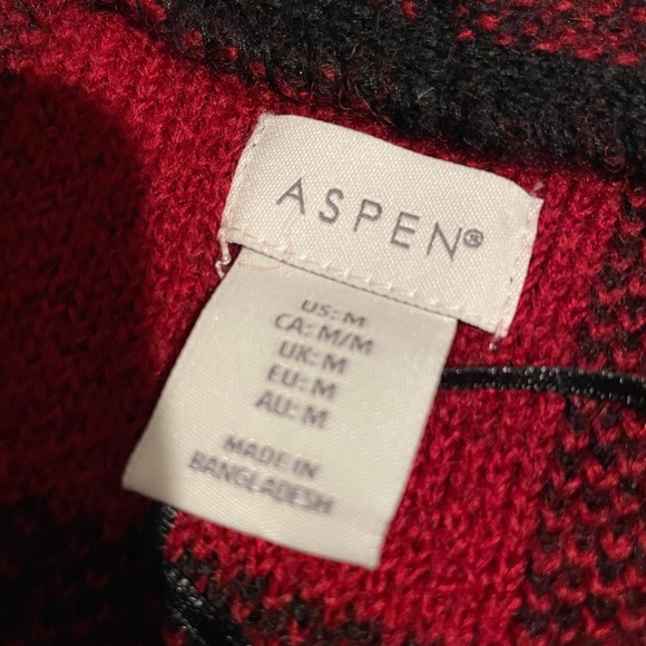 Aspen Red Flannel Sweater - Picture 2 of 3